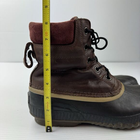 Sorel Men’s Waterproof Duck Boots Brown Leather Rubber Size 12 NM1704-259 - Picture 10 of 15